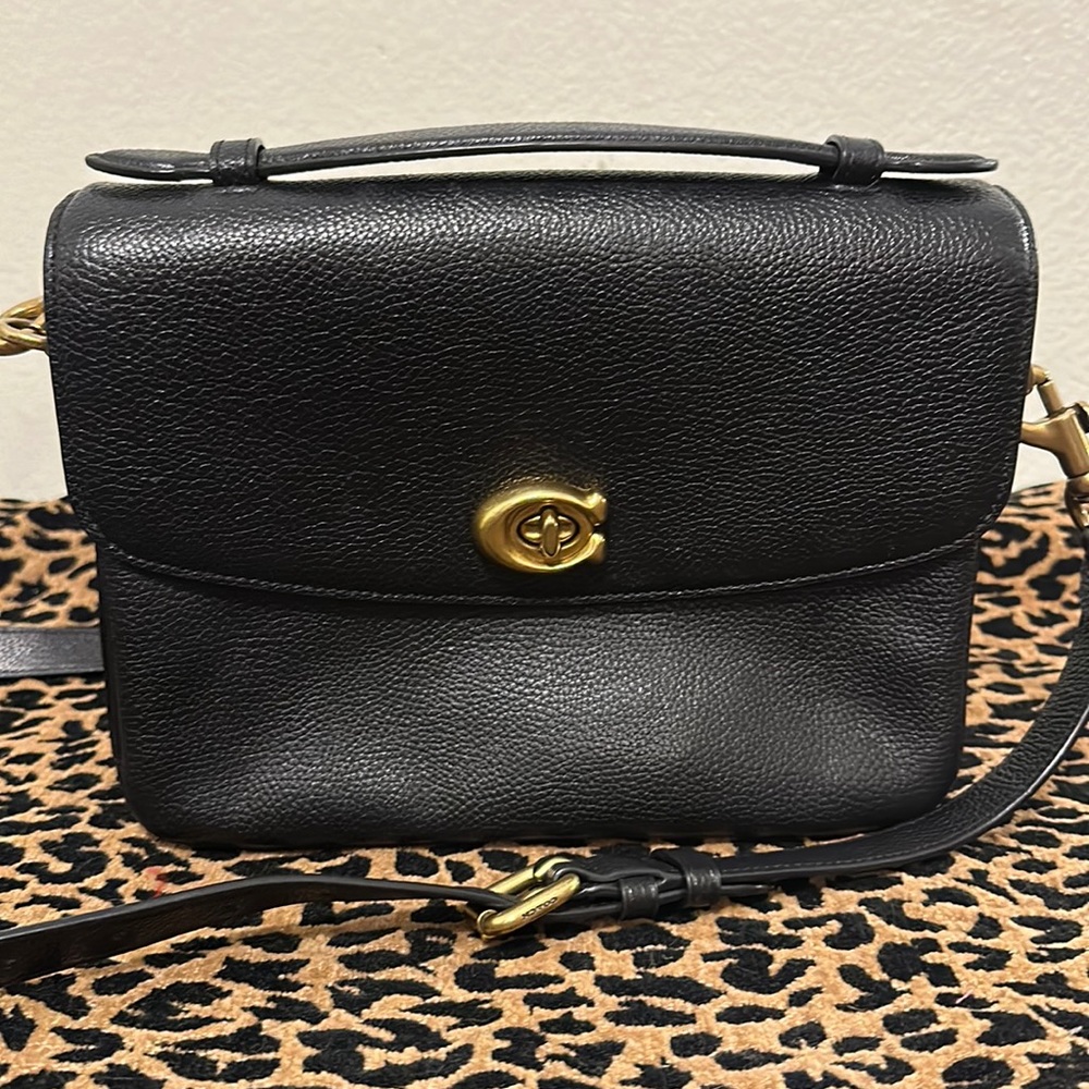 Coach Cassie black leather crossbody